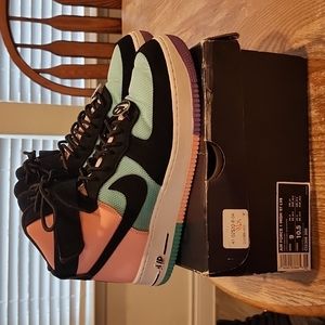 Nike Airforce 1 2007 Have a nice day Men's Sz 9. Black/Jade/Coral